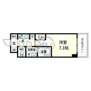 M-RESIDENCE新大阪Garden【4階】の間取り