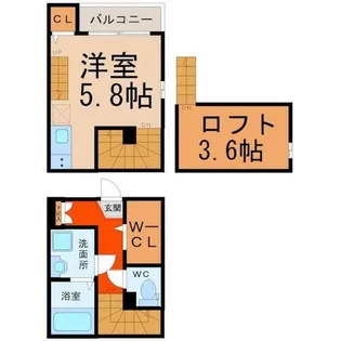 アールグレイス中島町【1階】の間取り