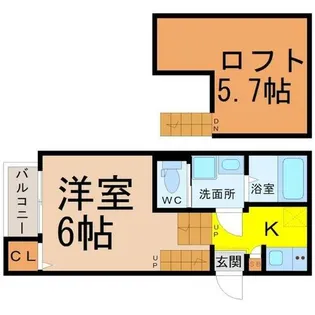 クレーシェレ瑞穂【1階】の間取り