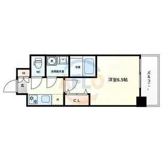 ワールドアイ難波citygate【3階】の間取り
