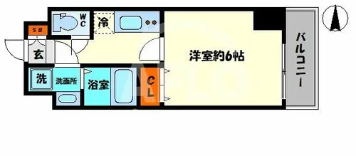 U-ro松屋町【8階】の間取り