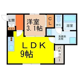 MIACASA大須(ミアカーサ大須)【2階】の間取り