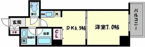 BGC難波タワー【10階】の間取り