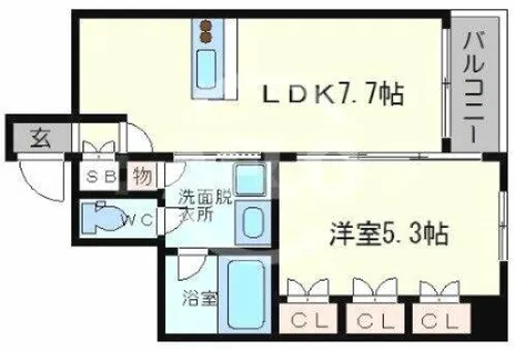 CITY SPIRE難波グレイス【12階】の間取り