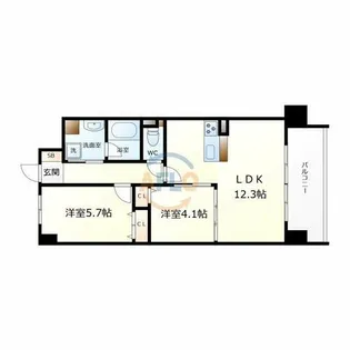 SHIPS Nishikujo【3階】の間取り