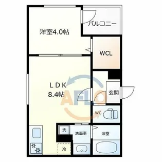 ハーモニーテラス小路東Ⅶ【2階】の間取り