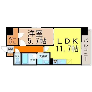 レジデンス悠海【5階】の間取り