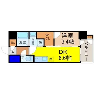 エステムコート名古屋新栄Ⅳネスト【15階】の間取り