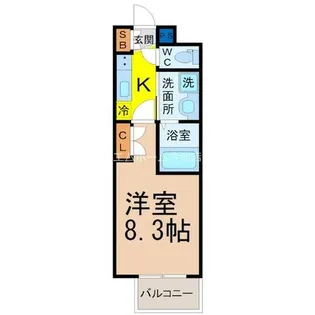 パルティール黒川【5階】の間取り