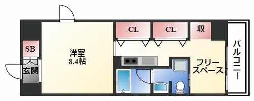 N.S.ZEAL泉【9階】の間取り