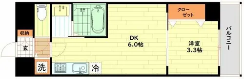 エスタート塚本(旧ディームス塚本)【2階】の間取り