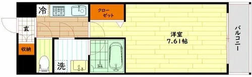 大阪府大阪市北区池田町【マンション】の間取り