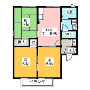 コートビレッジさと B【2階】の間取り