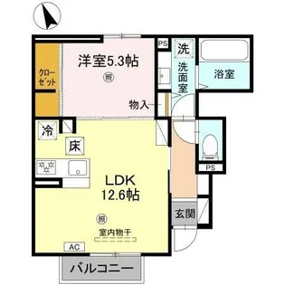 ヴィラーチェⅡ【1階】の間取り