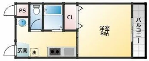 クリスタルマンション【3階】の間取り