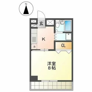 コーポセブンスワン【401号室】の間取り