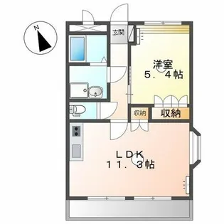 ボンヌール植田【1階】の間取り