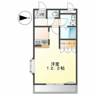 ミレニアムハイツ熊本【2階】の間取り