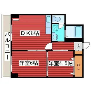 ビック月寒【2階】の間取り