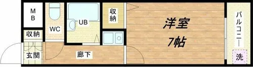 味原青山ビル【7階】の間取り