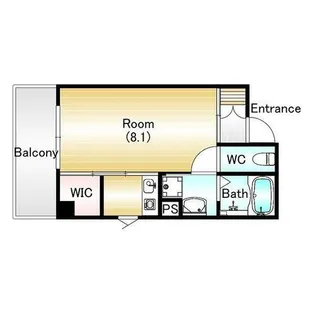 ユニッソン朝潮橋【601号室】の間取り