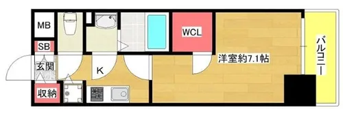 エスプレイス大阪ガルフレジデンス【404号室】の間取り