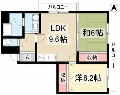 ブラザービル八幡【2階】の間取り