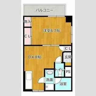 エスポアール荒江【3階】の間取り