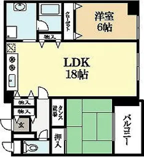 ハウス・エバーグリーン【4階】の間取り