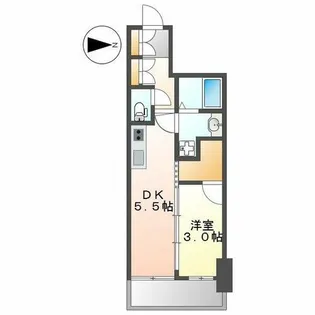 エステムコート名古屋ライブゲート【8階】の間取り