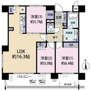 アメニティ山科駅前(0005596)【3階】の間取り