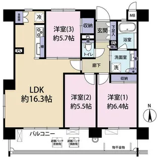 アメニティ山科駅前(0005596)【3階】の間取り