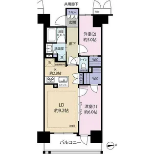 プレミスト江坂(0005601)【4階】の間取り