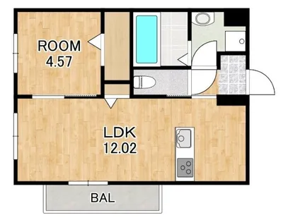 リバーハイツ唐崎【1階】の間取り