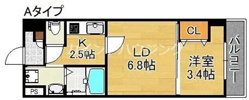 ベルヴェーレ住之江公園【6階】の間取り