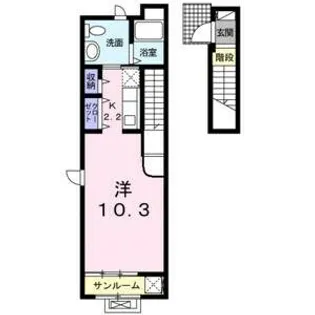 ウイングK Ⅳ【2階】の間取り