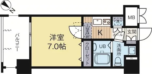 福岡県福岡市博多区博多駅前3丁目【マンション】の間取り