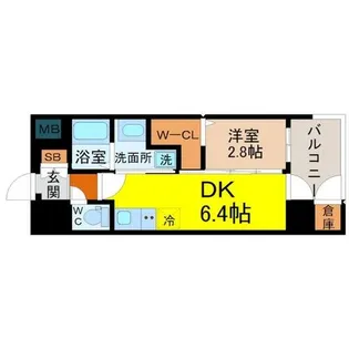 エステムコート名古屋ルノン【6階】の間取り