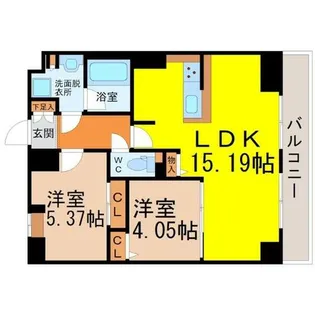 アプリーレ千代田【12階】の間取り