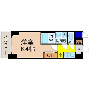 S-RESIDENCE平安通【7階】の間取り