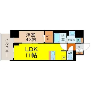 プレサンスTHE高岳【12階】の間取り