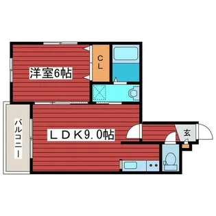 LUXEAER月寒東【4階】の間取り