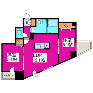 Partire創成イースト(パルティーレ創成イースト)【10階】の間取り