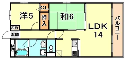 レ・ブローニュ【1階】の間取り