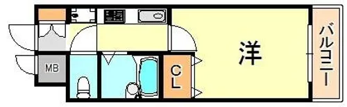 ヴェルビュ桜町【6階】の間取り