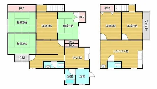 大阪府和泉市万町【一戸建】の間取り