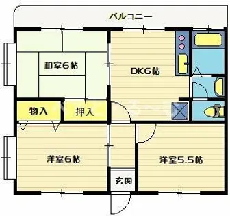 ウインズ土山【3階】の間取り