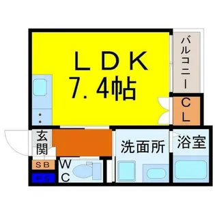 メゾンソレイユ名駅西【1階】の間取り