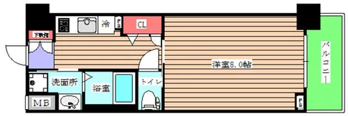 ディクス梅田東レジデンス【4階】の間取り