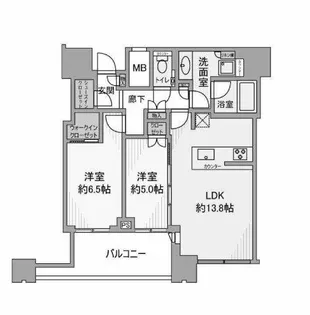 梅田ガーデンレジデンス【17階】の間取り